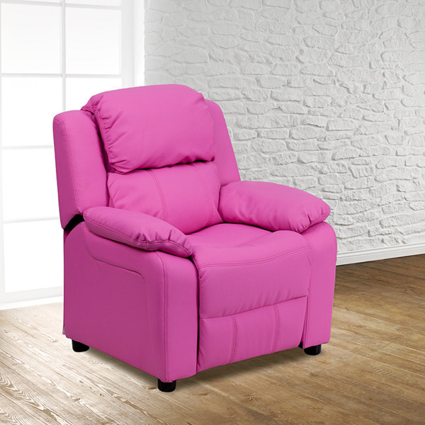 Blue Elephant Deluxe Padded Contemporary Kids Recliner with Storage Arms & Reviews Wayfair.co.uk